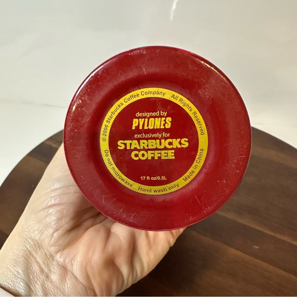 Vintage Starbucks Red Atomic Christmas Tree Thermos Retro Holiday Stainless - Picture 6 of 9